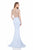 Terani Couture - Captivating Jeweled V-Neck Mermaid Gown 1612P0570A In Blue