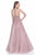 Terani Couture - 1612P1124A Illusion Halter Neck Ballgown in Pink