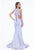 Terani Couture - 1612P0514A Tie Up Back Detail Halter Gown in Purple