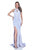 Terani Couture - 1612P0514A Tie Up Back Detail Halter Gown in Purple