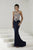 Tiffany Homecoming - Shimmering Long Sleek and Sexy Open Back Dress 16137 In Blue