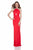 Terani Couture - Sleeveless Ruched Halter Long Dress 1613P0620B in Red