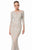 Terani Couture - Laced Illusion Bateau Neck Trumpet Gown 1613E0355A In Silver and Neutral