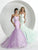 Tiffany Homecoming - Elegant Lace Mermaid Dress with Tulle Skirt and Sweep Train 16142 In Purple and Green