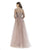 Morrell Maxie - 16144 Embellished Plunging V-neck Dress With Overskirt In Pink