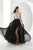 Tiffany Homecoming - Sparkling Off Shoulder A-line Dress In Black