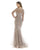 Morrell Maxie - 16148 Bedazzled Illusion Bateau Trumpet Gown In Pink