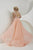 Tiffany Homecoming - Sleeveless Lace Embroidered Top Long Chiffon Gown In Orange and Blue