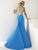 Tiffany Homecoming - Rhinestone Embellished High Neckline Mermaid Dress 16159 In Blue