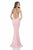 Terani Couture - Endearing Embellished Jewel Neck Sheath Gown 1615P1299A In Pink