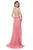 Terani Couture - Crystal Embedded Strappy Back Grecian Style Gown 1615P1313A in Pink