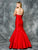 Colors Dress - 1615 Embellished Sweetheart Mermaid Dress in Red