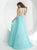 Tiffany Homecoming - Vibrant Jewel Illusion A-Line Long Evening Gown 16164 In Blue