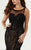 Tiffany Homecoming - Scoop Neckline Beaded Lace Mermaid Gown In Black and Neutral