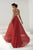 Tiffany Homecoming - Divinely Beaded Halter Silky Chiffon Long Gown 16166 In Red and Blue