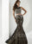 Tiffany Homecoming - Two-Piece Sleeveless with Metallic Lace Applique Mermaid Dress 16169 In Black and Gold