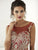 Tiffany Homecoming - Gorgeous Mermaid Gown with Metallic Hi-Low Applique 16171 In Red and Gold