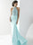 Tiffany Homecoming - Vibrantly Ornate High Halter Long Evening Gown 16176 In Blue and Multi-Color