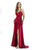 Morrell Maxie - 16197 Sleeveless V-Neck Long Dress In Red