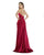 Morrell Maxie - 16197 Sleeveless V-Neck Long Dress In Red