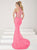 Tiffany Homecoming - Glamorous Beaded V-Neck Jersey Dress 16198 In Pink