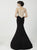 Tiffany Homecoming - Bead Spangled Bateau Illusion Evening Gown 16199 In Black and White