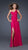 La Femme - Sleek Asymmetrical Sheath Gown with a Diamond Cutout 16206 in Pink