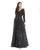 Morrell Maxie - 16218 Sequined Long Sleeve A-line Dress In Black