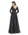 Morrell Maxie - 16218 Sequined Long Sleeve A-line Dress In Black