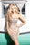 Terani Couture - 1621C1304 Embellished Sweetheart Sheath Dress in Silver and Neutral