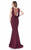 Terani Couture - Sassy Embellished Sweetheart Fit and Flare Gown 1621E1457 In Wine