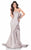 Terani Couture - Dazzling Beaded Straight Neck Mermaid Gown 1621E1465 In Taupe