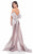 Terani Couture - Dazzling Beaded Straight Neck Mermaid Gown 1621E1465 In Taupe