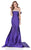 Terani Couture - Dazzling Beaded Straight Neck Mermaid Gown 1621E1465 In Voilet