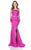 Terani Couture -Sparkling Waist Peplum Evening Gown 1621E1475 In Fuchsia