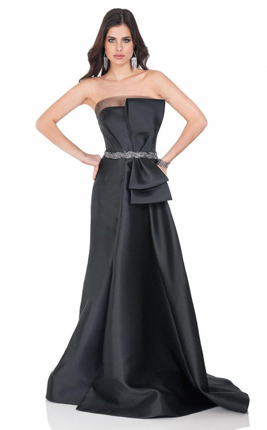 Terani Couture - Stunning Beaded Tulle A-Line Gown 1621E1501 In Black