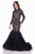 Terani Couture - Ravishing Beaded High Neck Mermaid Gown 1621GL1912 In Black and Gray
