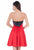 Terani Couture - 1621H1060 Pleated Straight Across A-Line Dress in Red and Black