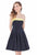 Terani Couture - 1621H1060 Pleated Straight Across A-Line Dress in Blue and Yellow