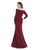 Morrell Maxie - 16228 Pleated Off-shoulder Trumpet Dress In Red