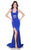 Terani Couture - Alluring Double Cutout Mermaid Gown 1622E1557 In Blue