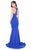 Terani Couture - Alluring Double Cutout Mermaid Gown 1622E1557 In Blue