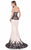 Terani Couture - Contrast Beaded Lace Mermaid Gown1622E1562 In Champagne Black