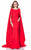 Terani Couture - Sleek Caped Sheath Gown 1622E1581 In Red