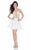 Terani Couture - Lavish Lace Illusion Cocktail Dress 1622H1103 In White