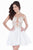 Terani Couture - Lavish Lace Illusion Cocktail Dress 1622H1103 In White