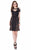 Terani Couture - 1623C1372 Lace Bateau Neck A-Line Dress in Black and Neutral