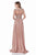 Terani Couture - 1623M1861 Beaded Illusion Evening Gown in Brown
