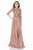 Terani Couture - 1623M1861 Beaded Illusion Evening Gown in Brown