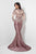 Terani Couture - Embellished Floral Laced Dress 1623M1863 In Neutral, Nude